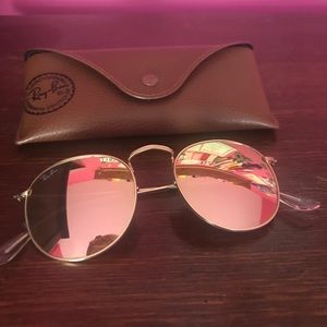 Rayban round flash lenses